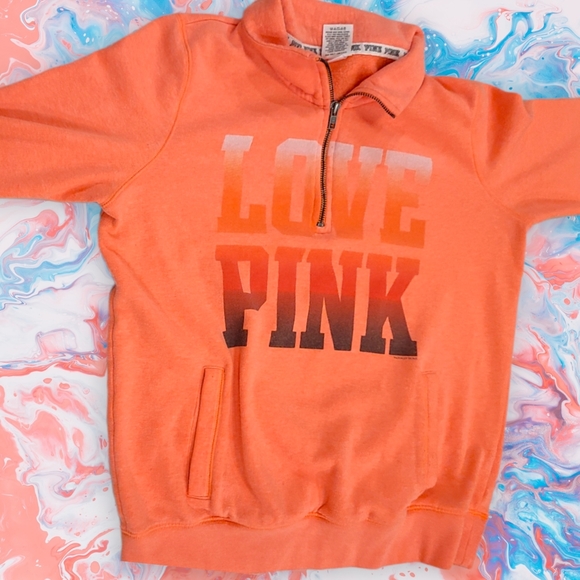 PINK Victoria's Secret Half Zip Sweatshirt Size Small - Picture 2 of 5